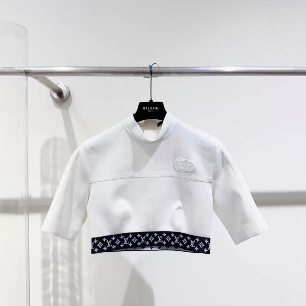Authentic Louis Vuitton White and Black Crop Top